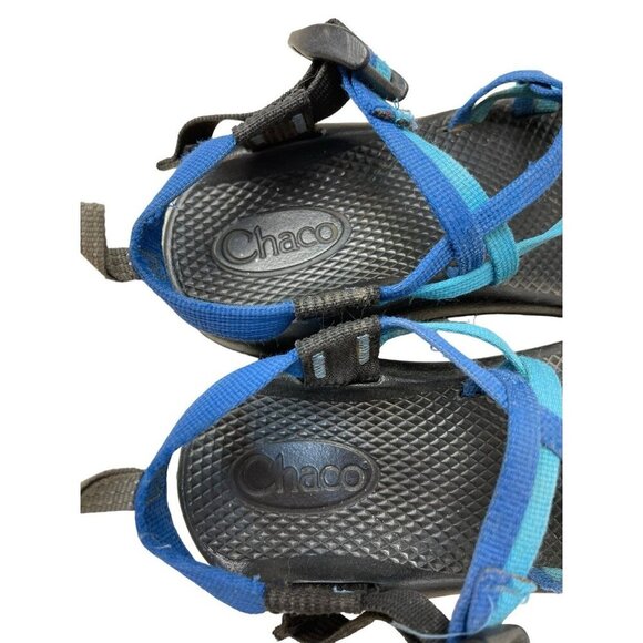 Chaco Hiking Sandals ZX2 Vibram Sole Double Strap US Size Kids 3 Blue - Picture 2 of 5